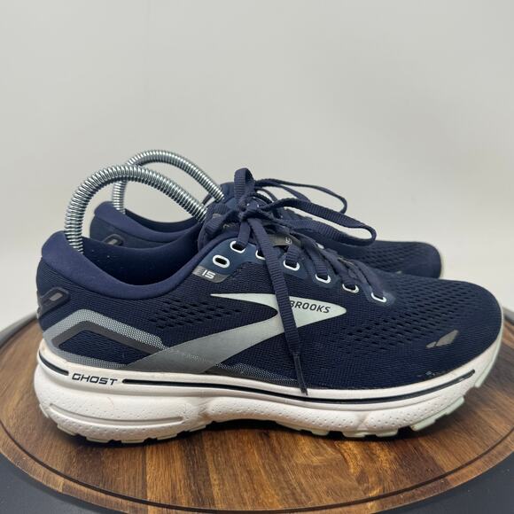 Brooks Ghost 15 1203801B012 Navy Women's Size 7.5 NO INSOLES - Picture 1 of 10